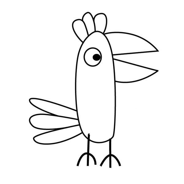 Peppa Pigs Parrot Pollys Simple Drawing