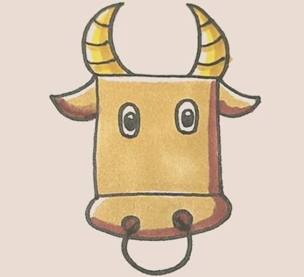 Simple drawing of cow