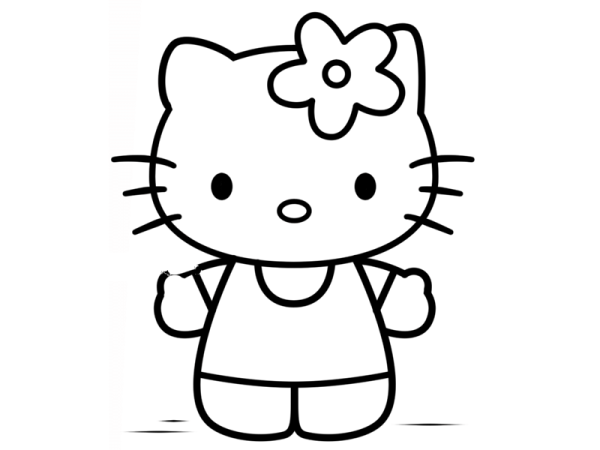 Kitty cat wearing little flowers