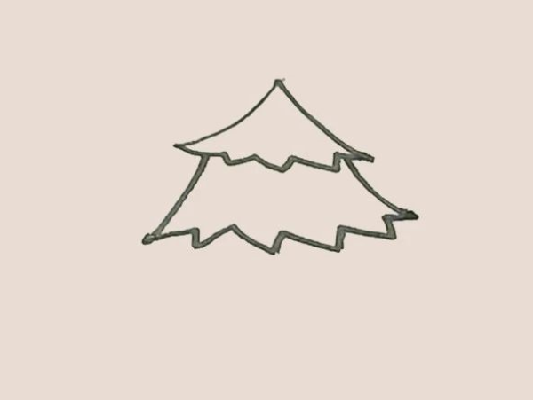 Simple drawing of pine tree