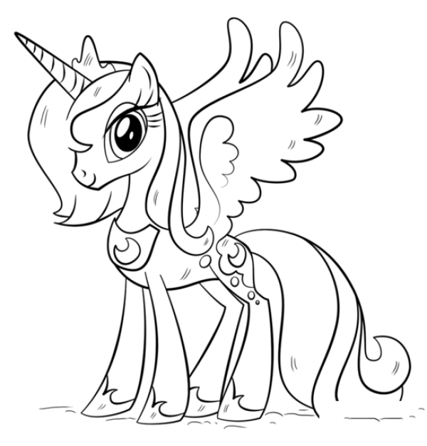 How to draw Moon Princess from My Little Pony