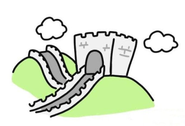 How to draw the ancient building the Great Wall