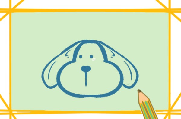 Simple drawing of lying dog