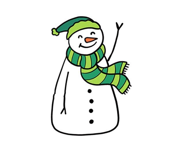 8 cute simple drawing pictures of snowmen