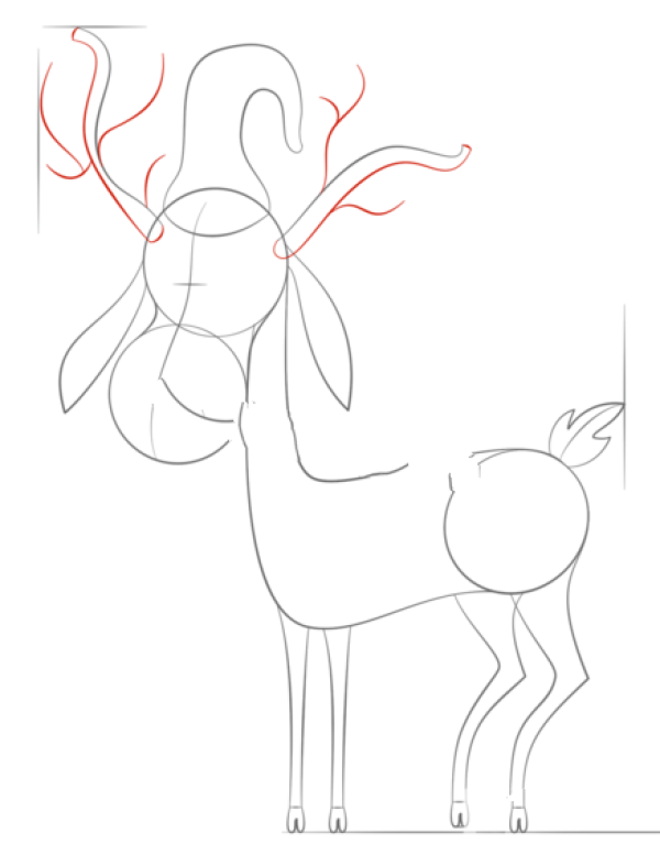 How to Draw a Christmas Reindeer