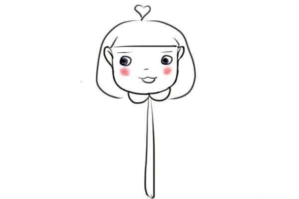 Lollipop version of character avatar simple drawing