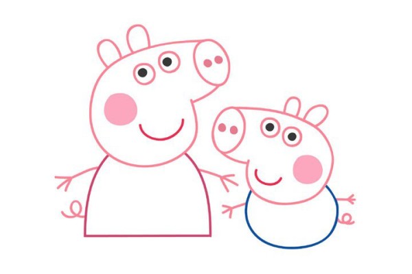 There is also this pig in the Year of the Pig. How to draw Peppa Pig?