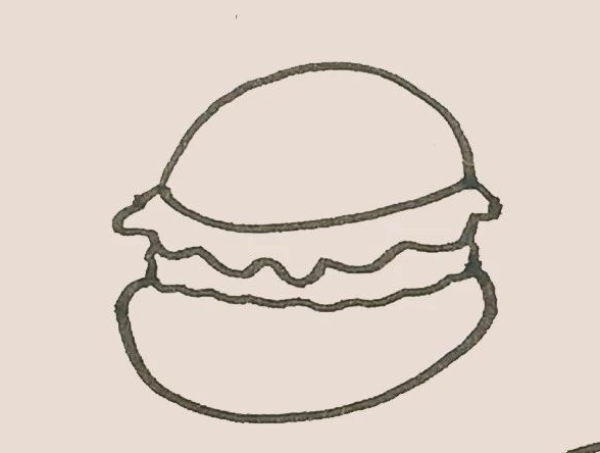 Simple drawing of burger