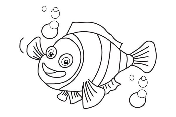 Drawing the clownfish from Finding Nemo