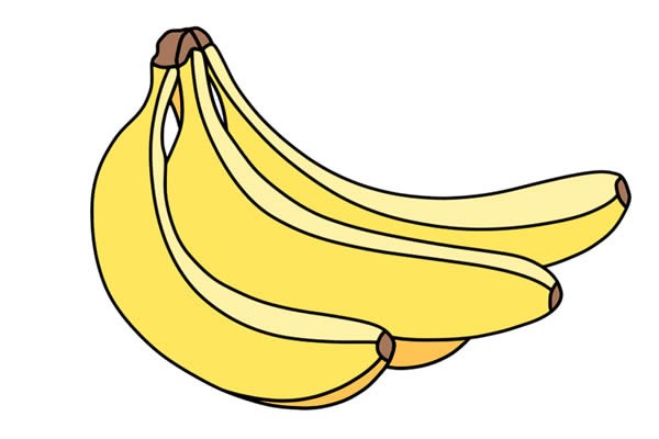 Simple drawing of sweet and soft banana