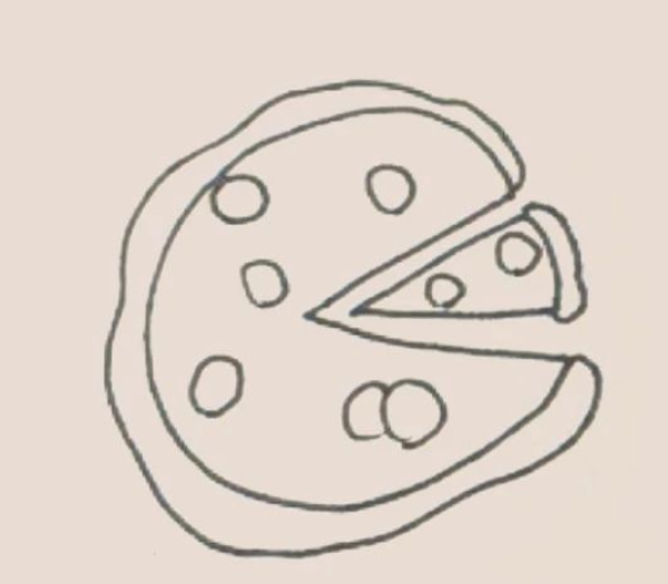 Pizza simple strokes