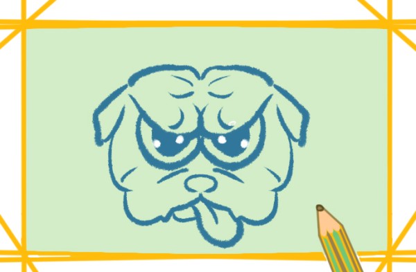 How to draw a fierce looking bulldog