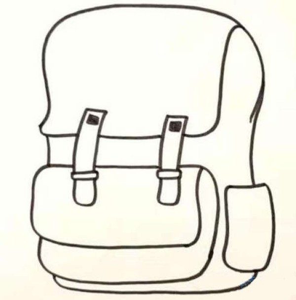 How to draw a childrens schoolbag