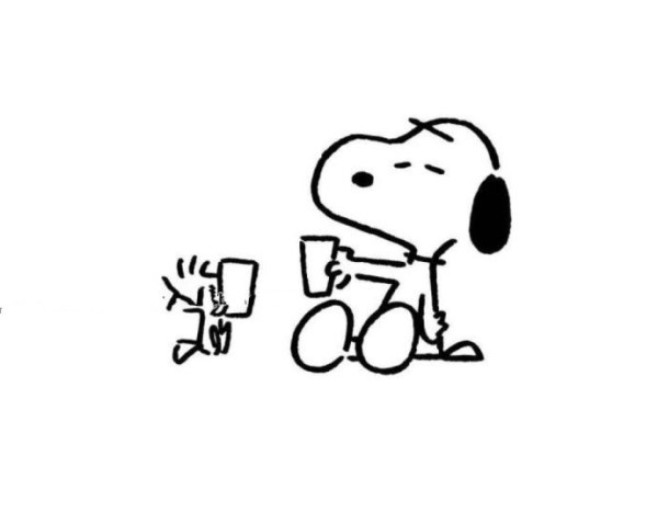 8 cute simple drawings of Snoopy