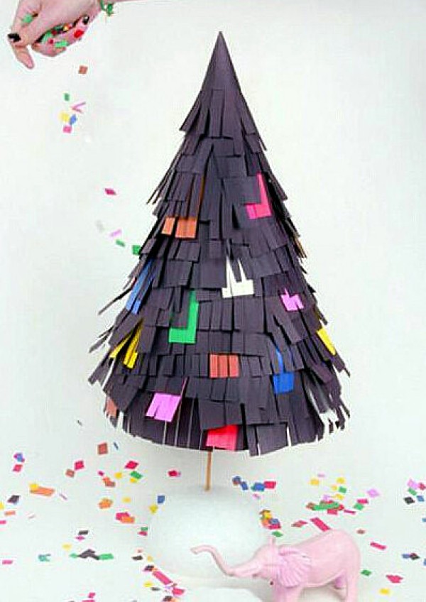 How to make DIY paper Christmas tree for children