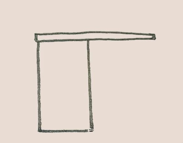 Simple drawing of desk