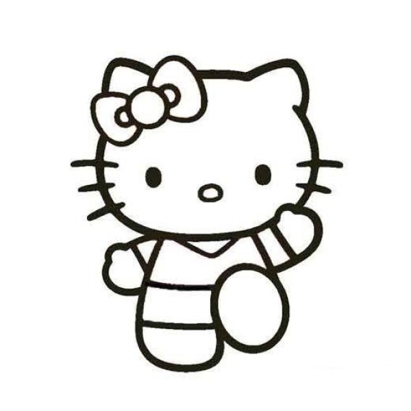 Cartoon character simple drawing hello kitty simple drawing