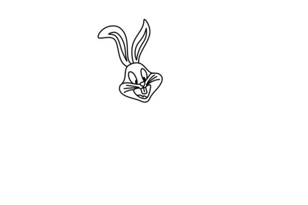 How to draw Bugs Bunny eating a carrot