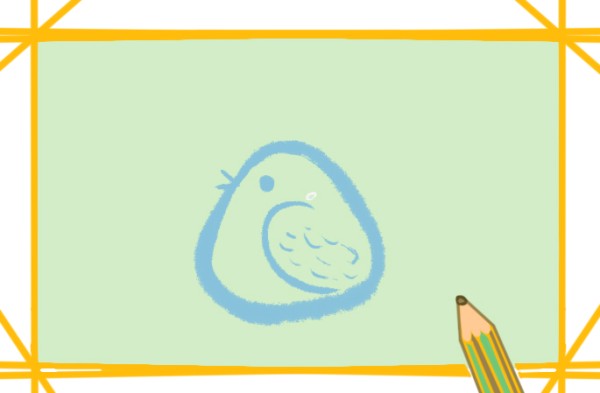 Cute yellow chick simple drawing