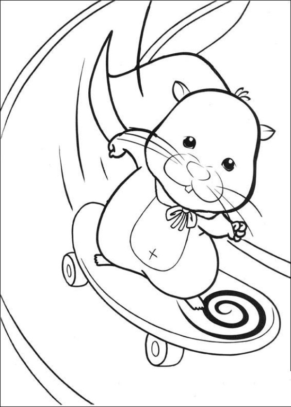 Cartoon Characters Simple Drawing Hamster Butler Simple Drawing Picture 3