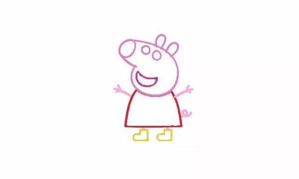 Simple drawing tutorial｜Peppa Pig jumping in the mud pit