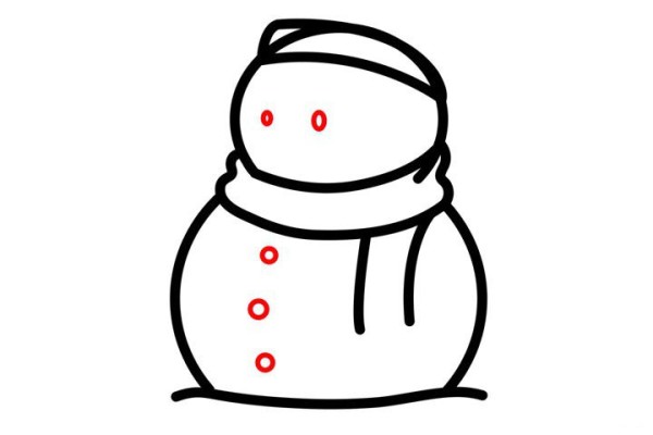 How to draw a snowman with simple strokes