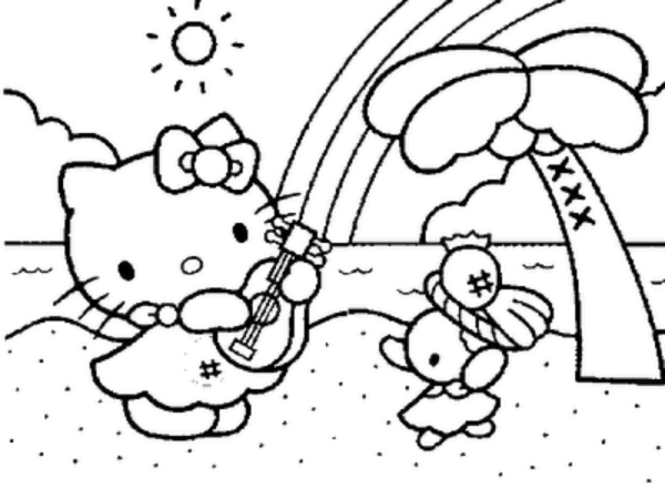 Cartoon Characters Simple Drawing Hello Kitty Simple Drawing Pictures