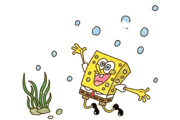 spongebob in the sea