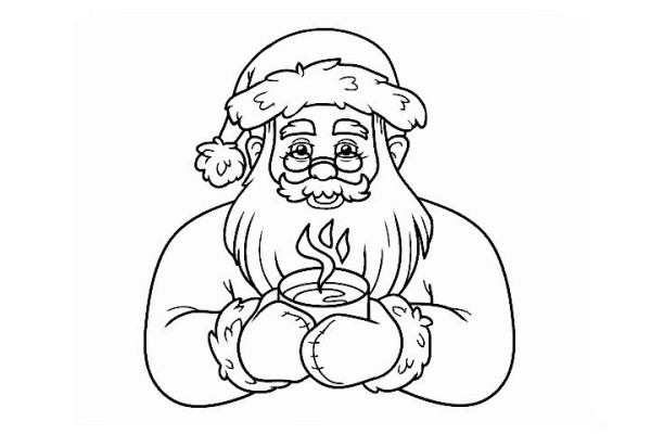 Santa Claus simple drawing color