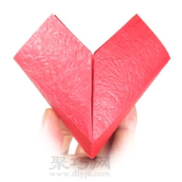 How to fold 3D heart-shaped origami by hand