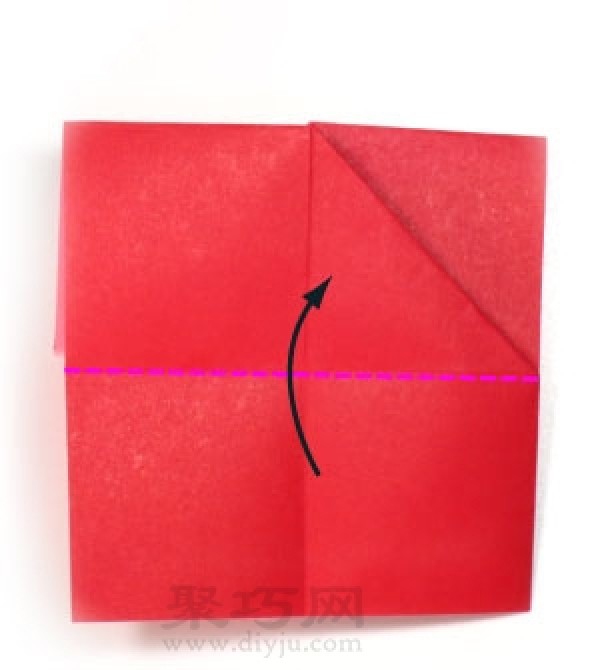 Illustrated origami tutorial for pinwheel-shaped envelope