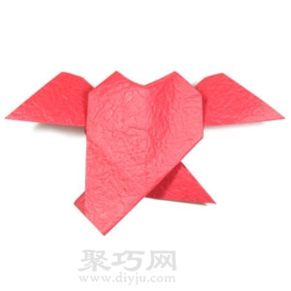 How to fold an origami heart with wings