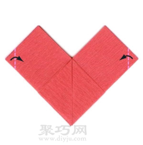 Three-dimensional heart origami tutorial