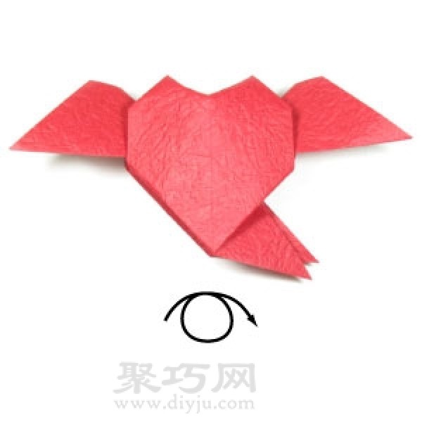 How to fold an origami heart with wings