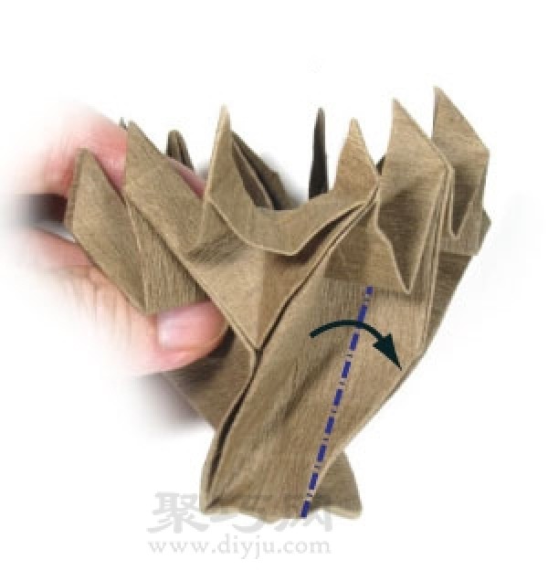 How to fold an old origami tree