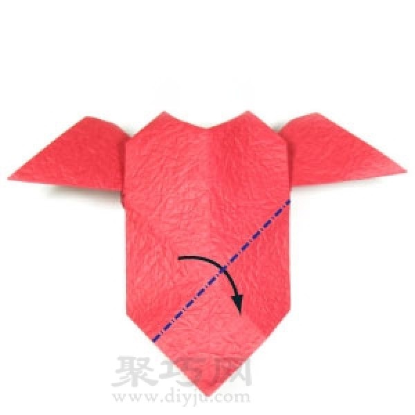 How to fold an origami heart with wings