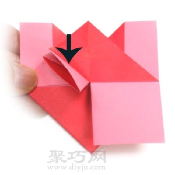 Origami Heart with Two Legs Illustrated Tutorial