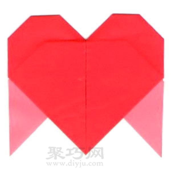 Origami Heart with Two Legs Illustrated Tutorial