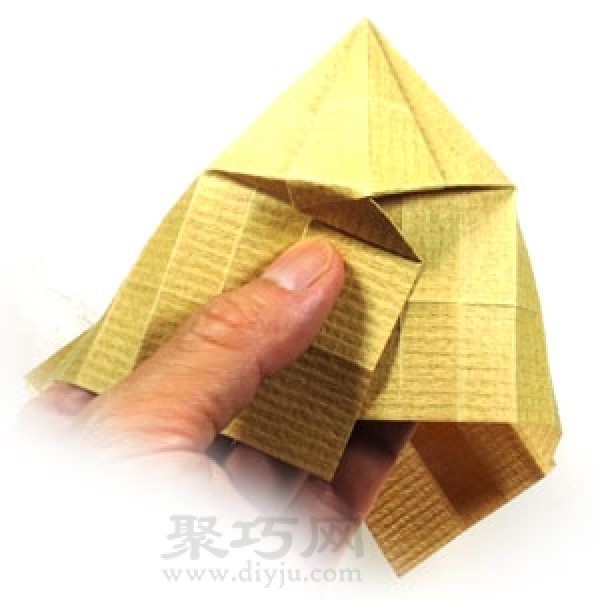 Origami three-dimensional small house tutorial illustration