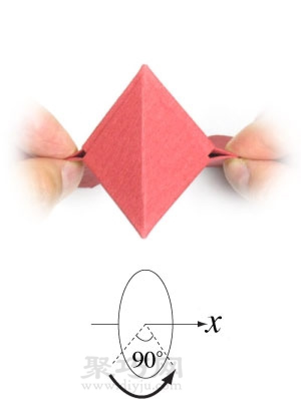 Three-dimensional heart origami tutorial