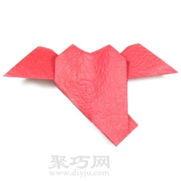 How to fold an origami heart with wings