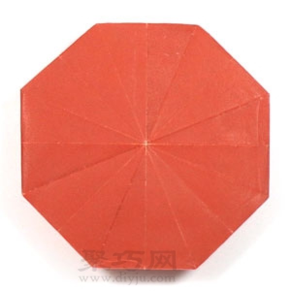 Illustration of how to fold handmade origami round envelopes