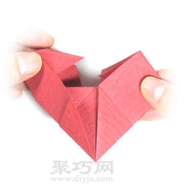 Three-dimensional heart origami tutorial