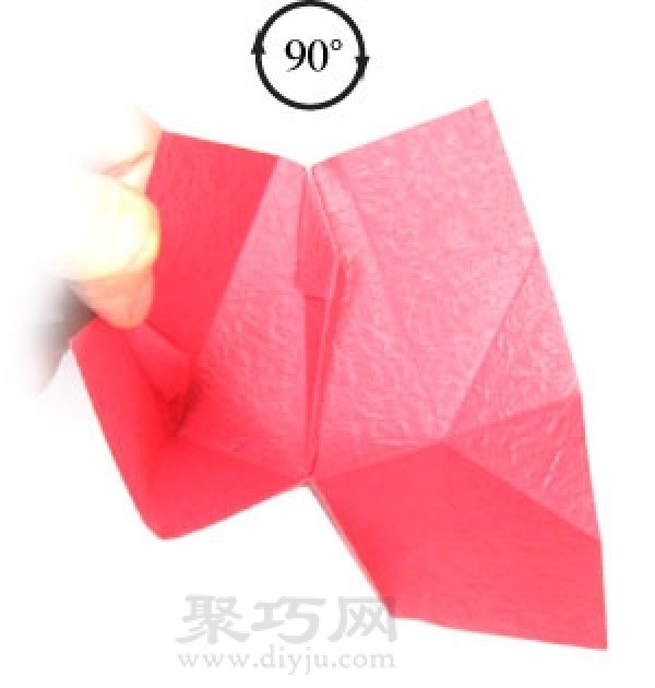 How to fold 3D heart-shaped origami by hand