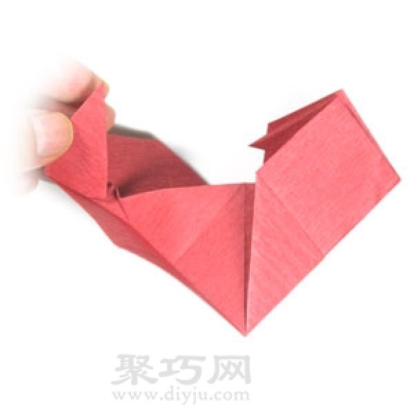 Three-dimensional heart origami tutorial