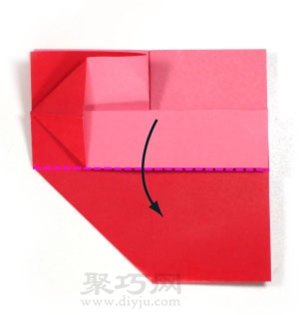 Illustrated origami tutorial for pinwheel-shaped envelope