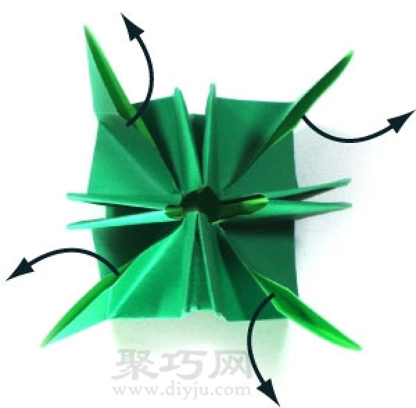 Spiral windmill origami folding steps