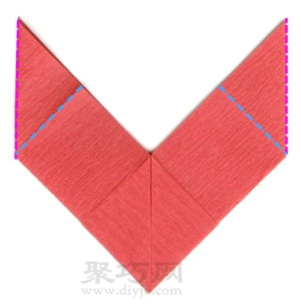 Three-dimensional heart origami tutorial