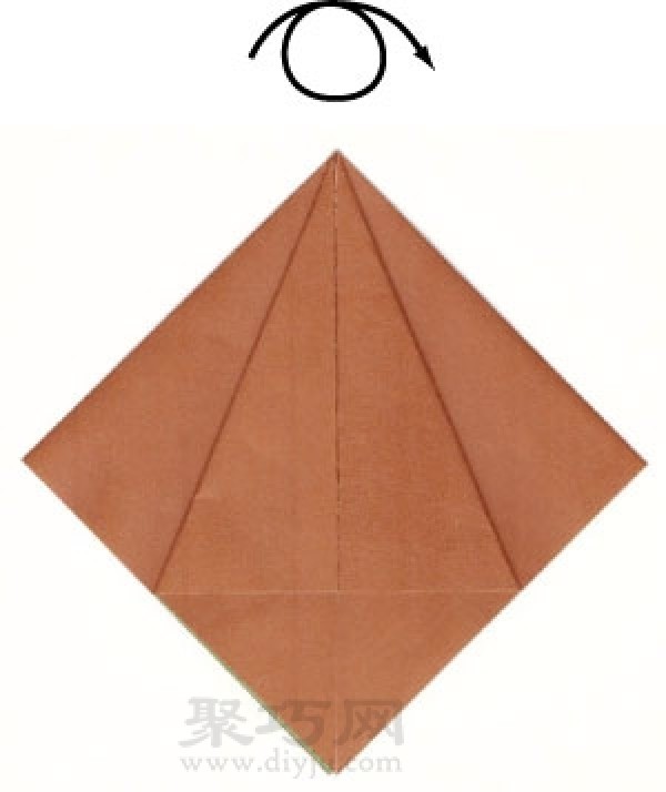 Illustration of how to fold handmade origami round envelopes