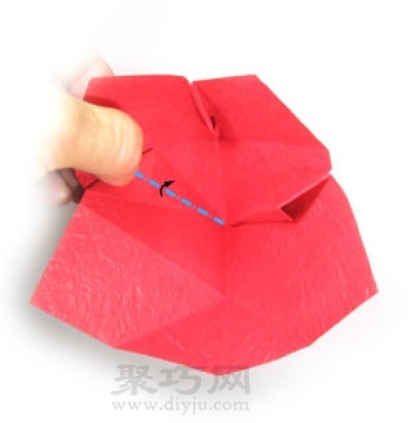 How to fold 3D heart-shaped origami by hand